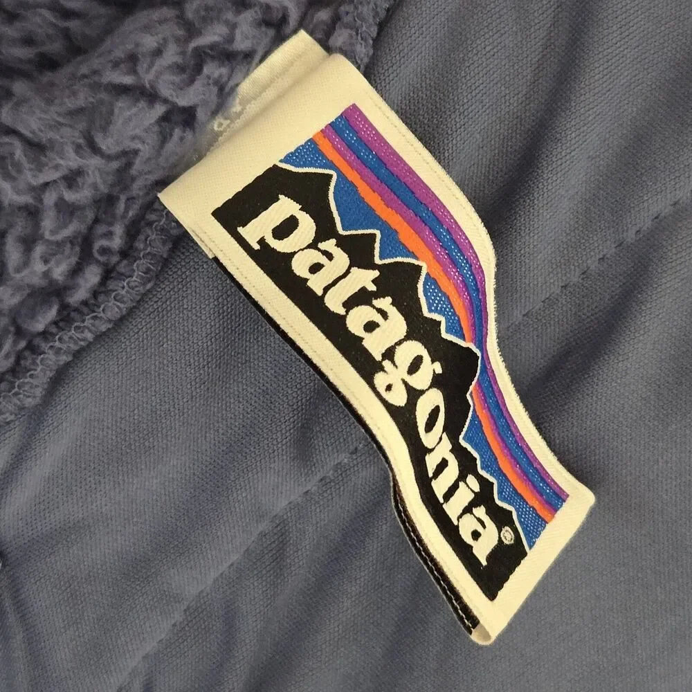 Patagonia Girls size XL (14) full zip sherpa‎ fleece vest polyester blue